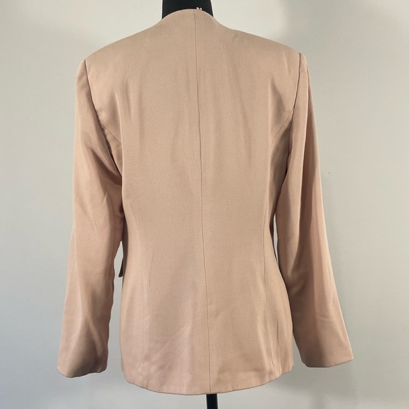 Kasper Pink Blazer, Shoulder pads, Oversized,Lapel-less, No Lapel Blazer,Size 10 - Picture 5 of 10